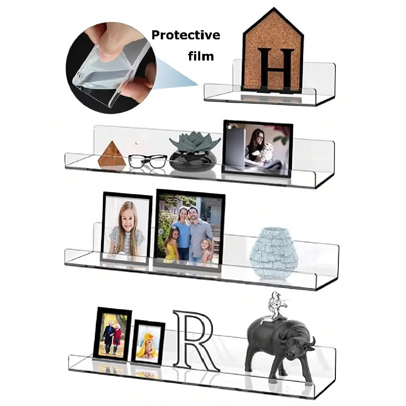 Clear Acrylic Book Stand Holder - رف تخزين أكريليك شفاف مثبت على