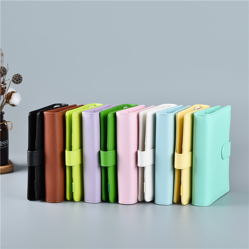 Vintage Leather Journal Notebook - A6/A5 معكرون اللون بولي Leather الجلود