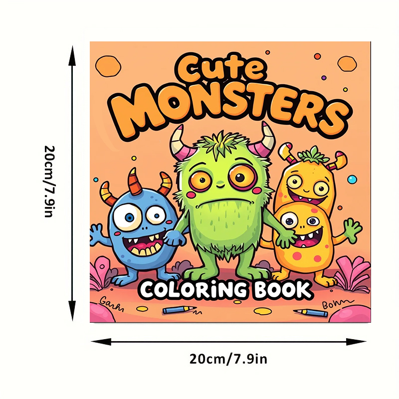 28 صفحة كتاب تلوين الوحوش اللط - مراجعة Adult Coloring Book Stress Relief وسعره