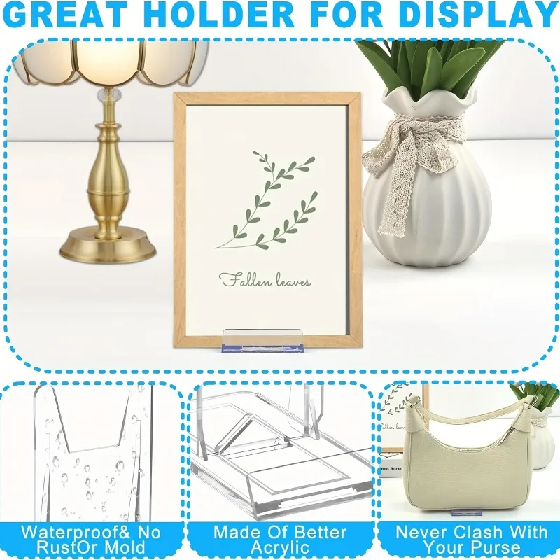 5/12 قطعة من حوامل العرض الشفا - مراجعة Clear Acrylic Book Stand Holder وسعره