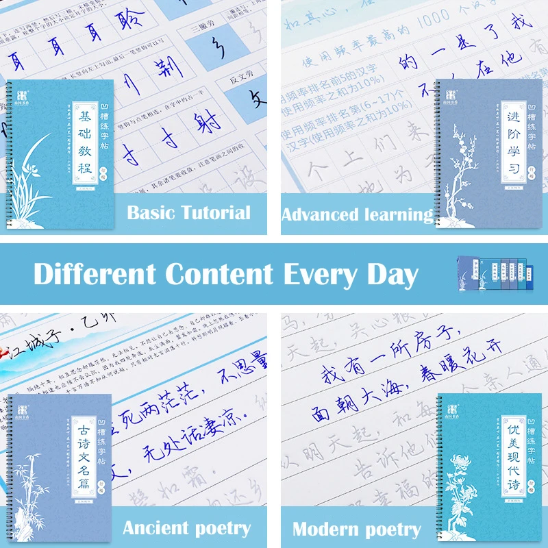 كتاب كتاب الخط ذو الطابع الصين - مراجعة Chinese Calligraphy Practice Book وسعره
