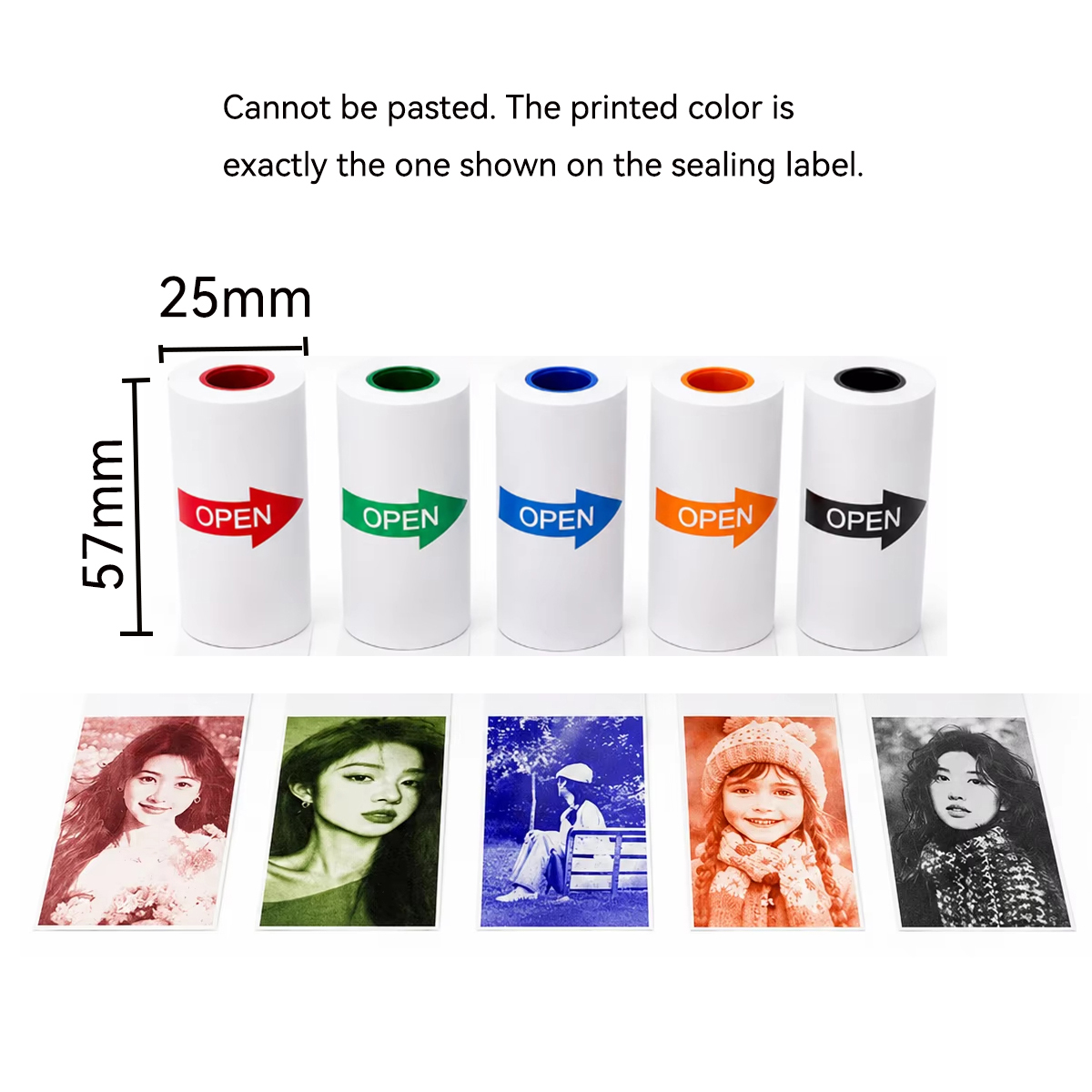 لفة ورق حراري أبيض/ملون مقاس 5 - مراجعة Mini Pocket Thermal Printer Paper Roll وسعره