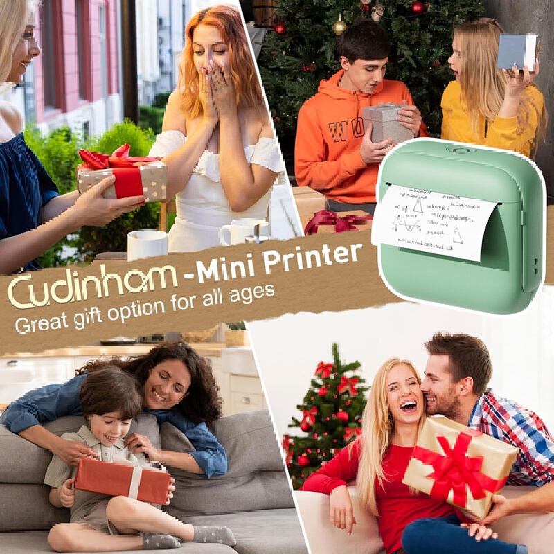 طابعة حرارية صغيرة محمولة بدون - مراجعة Mini Pocket Thermal Printer Paper Roll وسعره