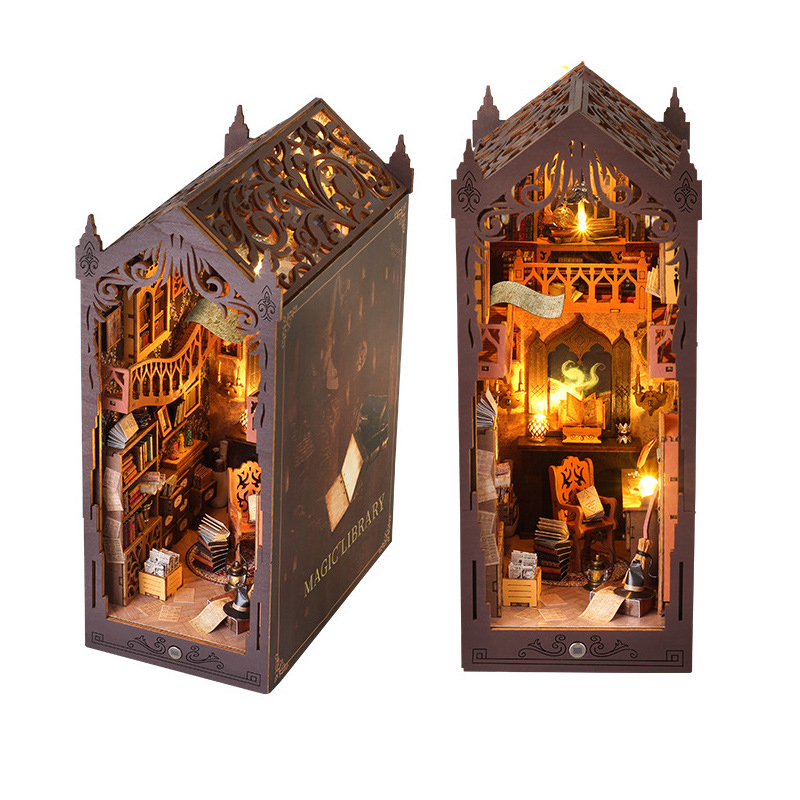 مجموعة أدوات تركيب رف الكتب ال - مراجعة Diy Wooden Book Nook Kit Shelf Insert وسعره