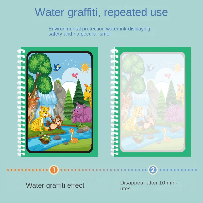 كتاب رسم مائي سحري للأطفال ، م - مراجعة Reusable Water Magic Coloring Book وسعره